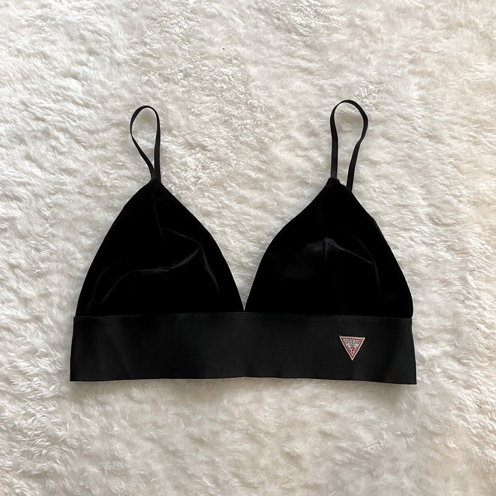 Guess Velvet Triangle Bralette